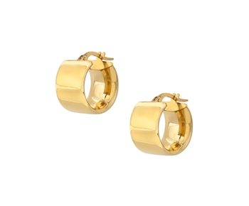 Gold hoop earrings in 14K