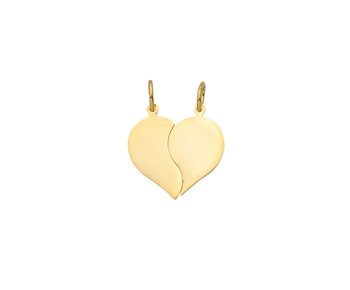 Gold breakable heart pendant in14K