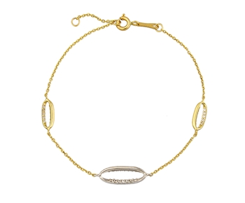 Gold fashion bracelet in 14K