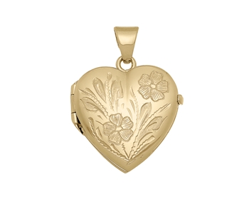Gold picture frame pendant in 14K 