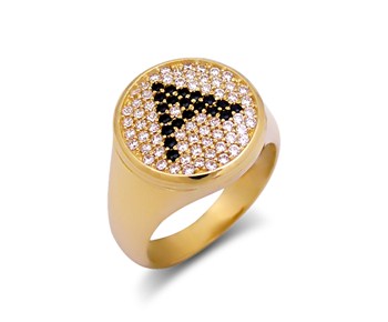 New style gold glamorous ring in K14
										