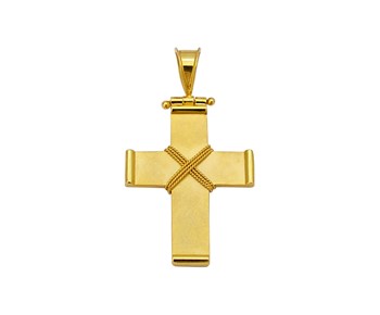 Gold handmade cross in 18Κ
					