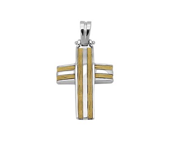 Gold handmade cross in 18Κ
					