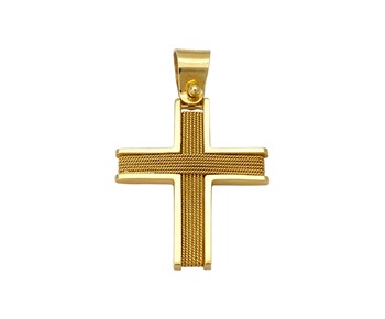 Gold handmade cross in 18Κ
					