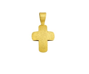 Gold handmade cross in 18Κ
					