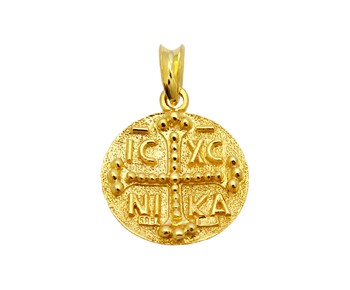 Gold fashion pendant in 14K
					