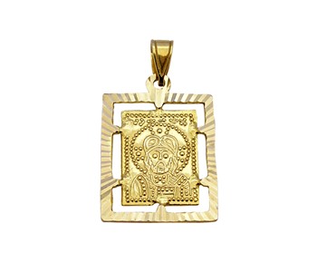 Gold fashion pendant in 14K
					