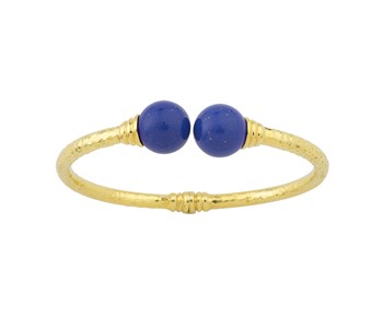 Gold bracelet with lapis 14K
					