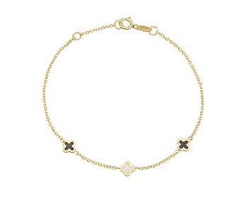 Gold bracelet with enamel 14K
										