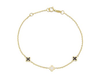 Gold bracelet with enamel 14K
										