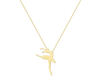 Gold fashion necklace in 14K
					