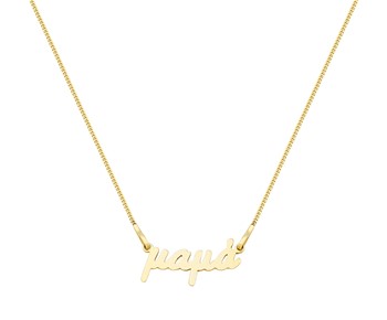 Gold fashion necklace in 14K
					