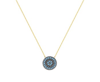 Gold fashion necklace in 14K
					