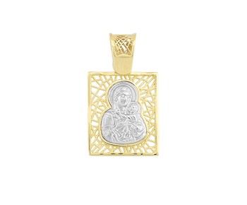 Gold fashion pendant Madonna in 14K
					