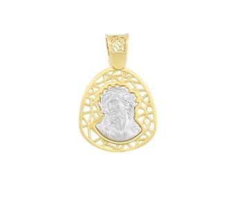 Gold fashion pendant Christ in 14K
										