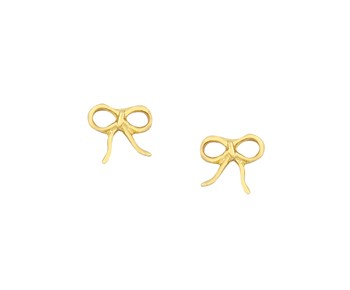 Gold children earrings in 14K
					