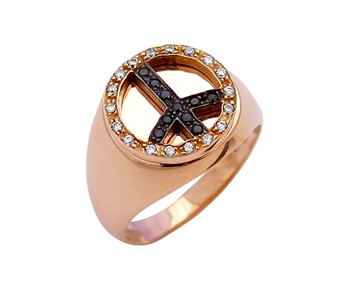 Gold fashion ring in 14K
					