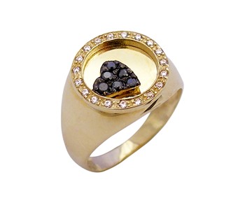 Gold fashion ring in 14K
					