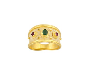 Gold handmade ring 14K
					