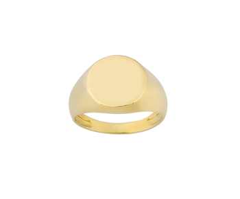 Gold signet ring in 14K