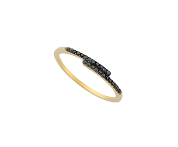 Gold ring in 14K with gems