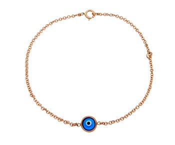 Gold bracelet in K14 with eye
										