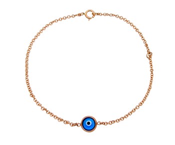 Gold bracelet in K14 with eye
					