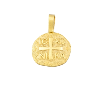Gold fashion pendant in 14K