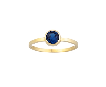 Gold ring in 14K with coloured gem