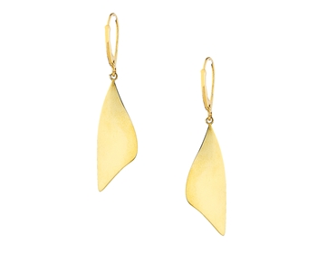 Gold fashion earrings in 14K