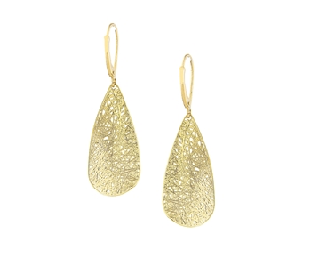 Gold fashion earrings in 14K