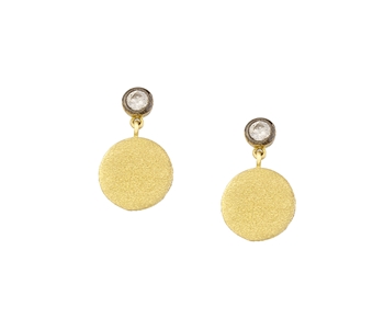 Gold fashion earrings in 14K