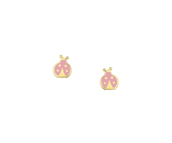 Gold fashion earrings in 14K