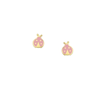 Gold fashion earrings in 14K