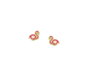 Gold fashion earrings in 14K