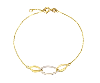 Gold fashion bracelet in 14K