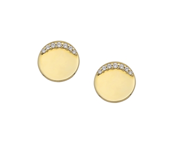 Gold fashion earrings in 14K