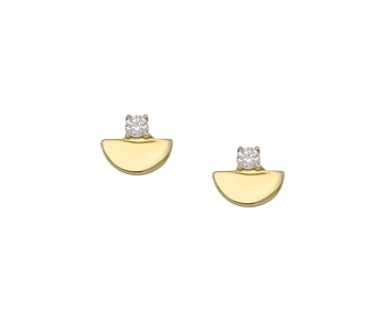 Gold fashion earrings in 14K