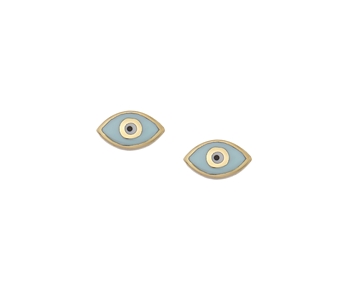 Gold fashion earrings in 14K with eye