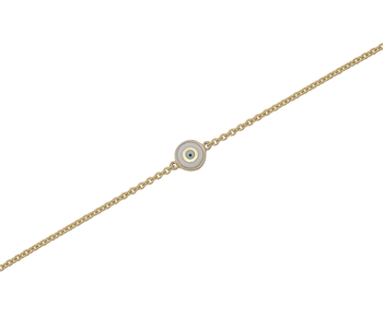 Gold fashion bracelet in 14K with eye