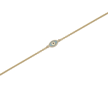 Gold fashion bracelet in 14K with eye 