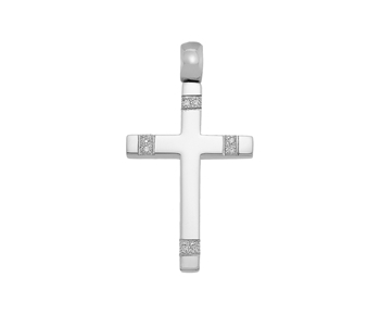 Gold cross in 14K with gems 