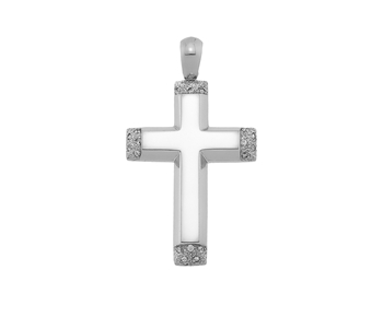 Gold cross in 14K with gems