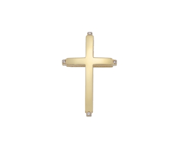 Gold cross in 14K with gems