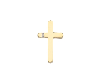 Gold cross in 14K with gems