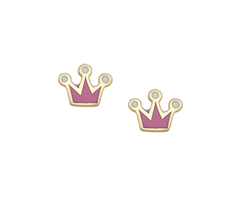 Gold fashion earrings in 14K