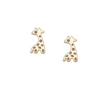 Gold fashion earrings in 14K