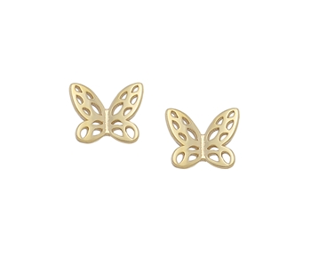 Gold fashion earrings in 14K