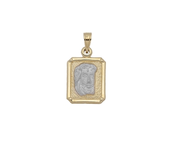 Gold fashion pendant Jesus Christ in 14K 