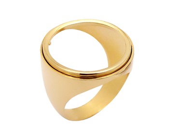 Gold ring in K14 for gold coin